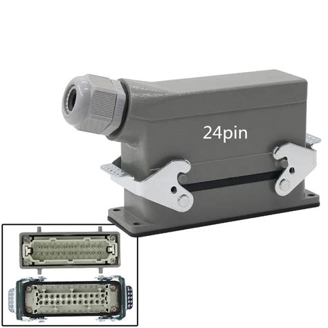 Rectangular Heavy Duty Connectors 24 Pin Industrial Waterproof Air