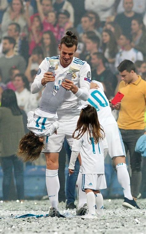 Frank and his wife debbie. Gareth Bale and kids Alba Bale and Nava Bale during the ...