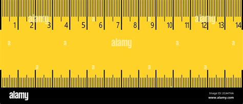 14 Cm Measure Ruler 14 Centimeters Metric Ruler With Yellow And Black