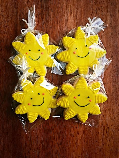 Sunshine Cookies Sun Baby Shower Cookies One Dozen Etsy