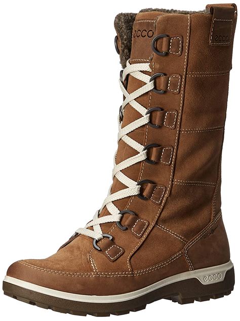 Ecco Womens Gora Leather Round Toe Mid Calf Combat Boots Camel Size 6