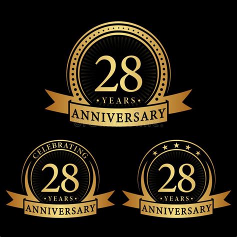 28 Years Anniversary Celebration Logotype 28th Anniversary Logo