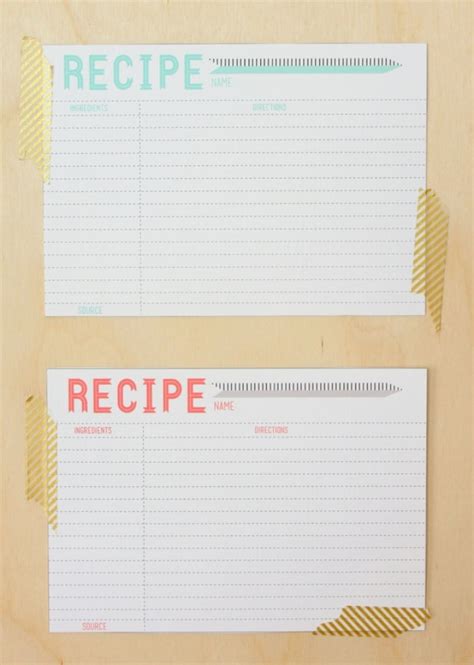 Our printable recipe card templates can be customized and then printed in just moments. 10 Printable Recipe Card Templates {free} - Tip Junkie