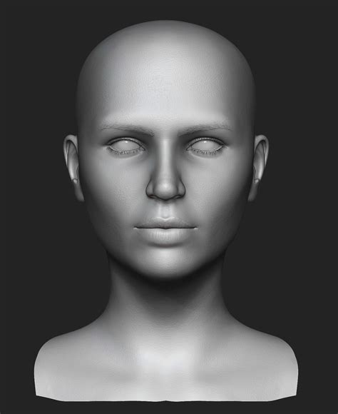 Realistic Female Head 3d Model Human Cgtrader