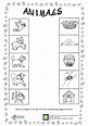 Arbeitsblatt Tiere Kindergarten