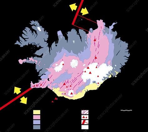 Geological Map Of Iceland Stock Image C0060651 Science Photo Library