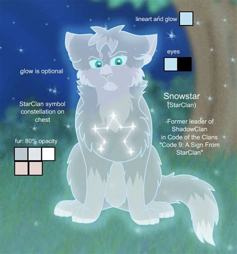 Warriors Design Snowstar Starclan By Thedawnmist On Deviantart