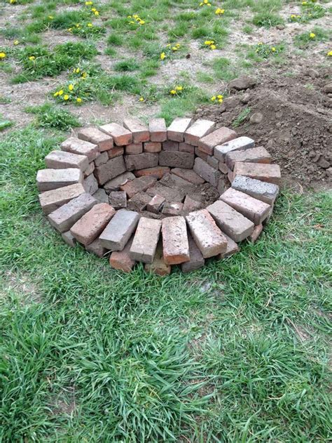 Materials to build a fire pit. Red Brick Fire Pit Ideas | Fire Pit | Pinterest | Fire pits, Bricks and Fire