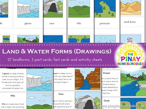 Land And Water Forms Learning Materials The Pinay