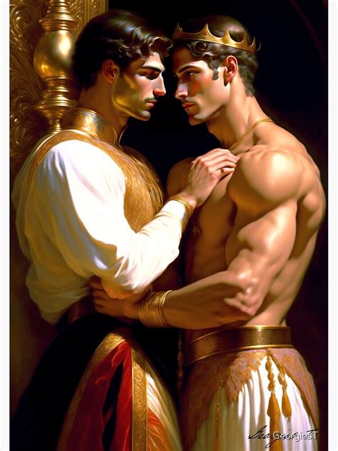 prince with his lover gay fantasy art poster for sale by georgiost redbubble
