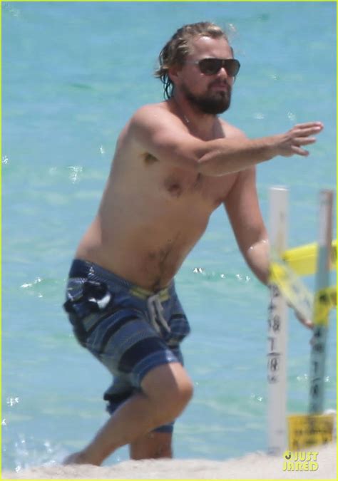 Leonardo Dicaprio Goes Shirtless For Ocean Swim In Miami Photo Leonardo Dicaprio