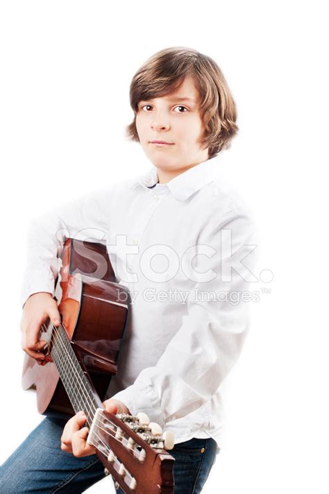 Boy With Guitar Stock Photo Royalty Free Freeimages