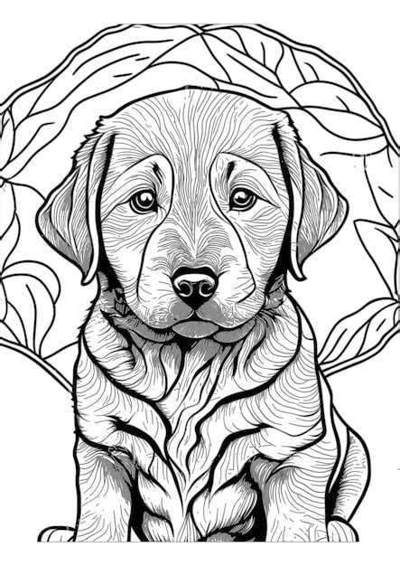 Premium Vector Vector Dog Outline Coloring Page Coloring Book