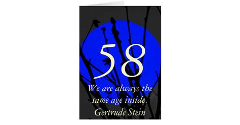 58th Age Birthday Quote Greeting Card Zazzle