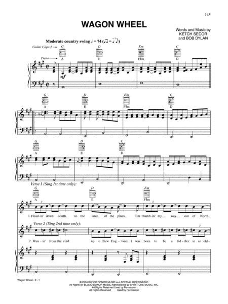 Wagon Wheel By Ketch Secor And Bob Dylan Digital Sheet Music For