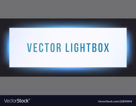 Lightbox Sign Box Mockup Illuminated Signage Vector Image