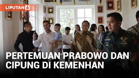 Momen Prabowo Makan Siang Bareng Cipung Liputan6 Youtube