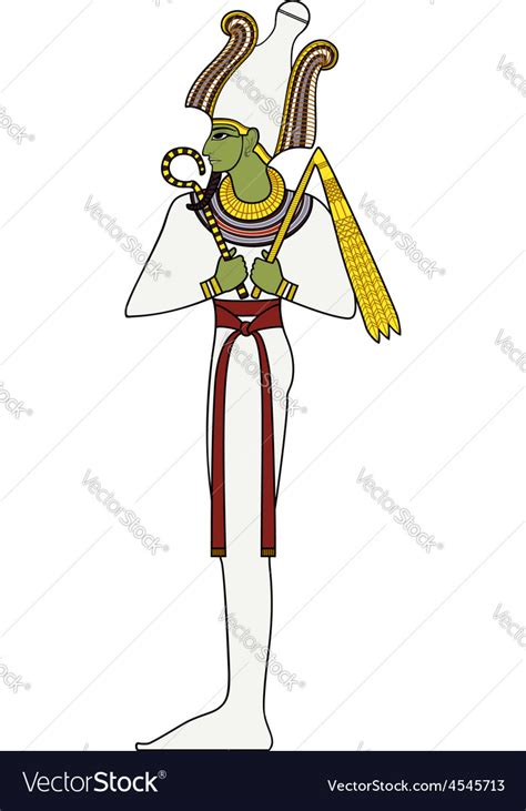 Osiris Isolated Figure Ancient Egypt God Vector Image
