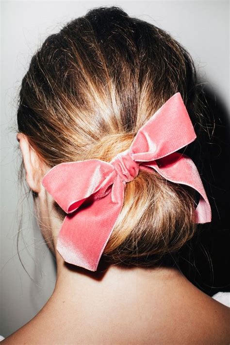 Hair Style Inspiration Pretty Hairstyle With Velvet Bows Cool Chic