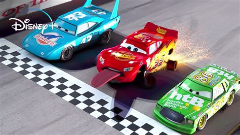Cars Lightning Mcqueen Vs The King And Chick Hicks Hd Movie Clip Youtube