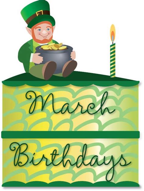 March Birthday Clipart Free