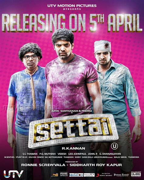 settai movie release posters arya hansika anjali