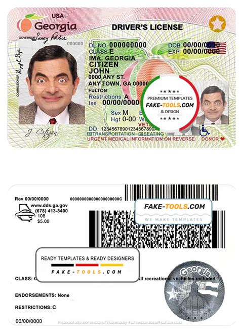 Usa Georgia Driving License Template In Psd Format Fully Editable
