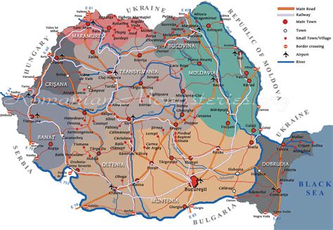 Harta Turistica Romania Map