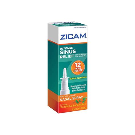 Zicam Intense Sinus Relief Liquid Nasal Gel 050 Oz Valpacks