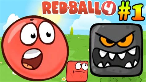 Red Ball Vs Boss Evil Black Square Funny Game Red Ball 4 Green Hills