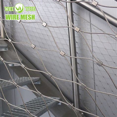 Flexible Stainless Steel Wire Rope Stair Railing Balustrade Safety Mesh
