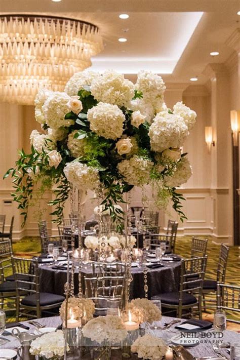 Tall White Floral Centerpieces Raleigh Nc Weddings