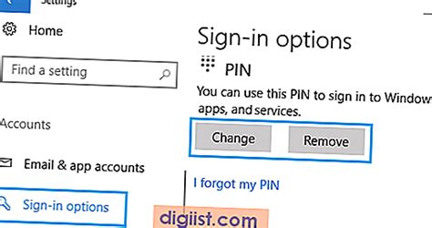 How To Setup Pin Password In Windows 10 Webnots Image