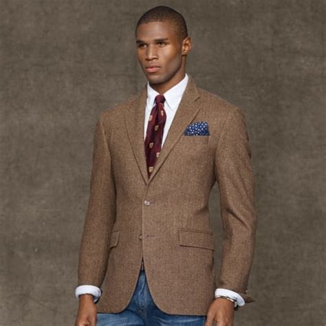 Polo Ralph Lauren Herringbone Sport Coat In Brown For Men Lyst