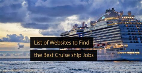 Cruise Ship Jobs List Of Websites To Find The Best Job Vacancies