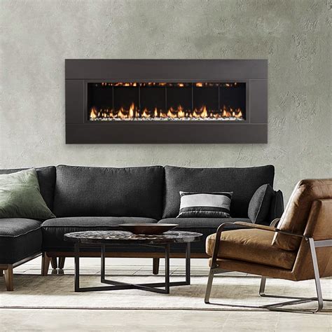 Forty6 Vf Fireplace With Satin Black Surround Contemporary Fireplace