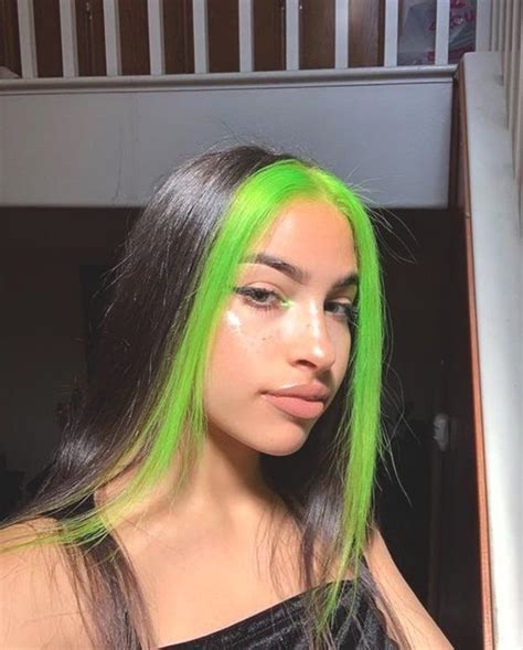 Pin By Holly On H A I R Green Hair Streaks Hair Color Streaks Green
