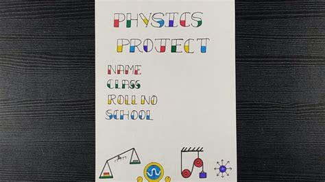 Physics Assignment Front Page Design
