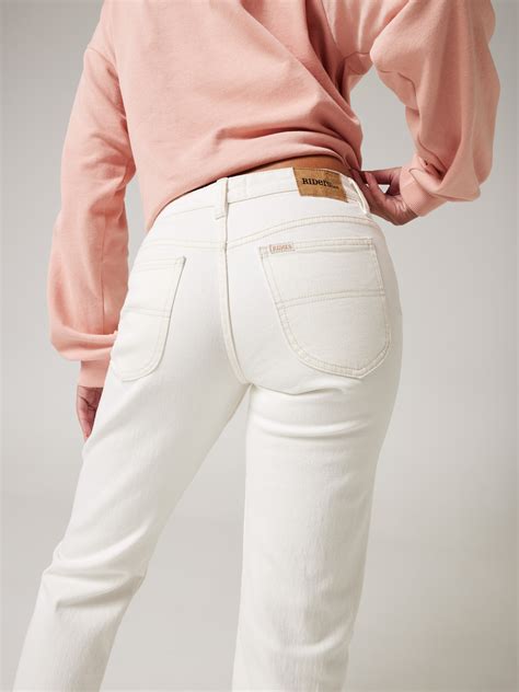 Low Rise Straight Jean In Ecru Just Jeans Online