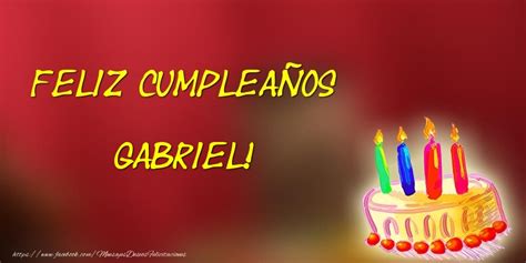 Tarta Feliz Cumpleaños Gabriel 🎂 Tartas Felicitaciones De
