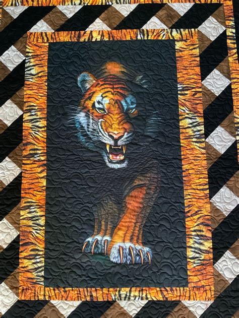Tiger Panel Quilt Livraison Gratuite Etsy