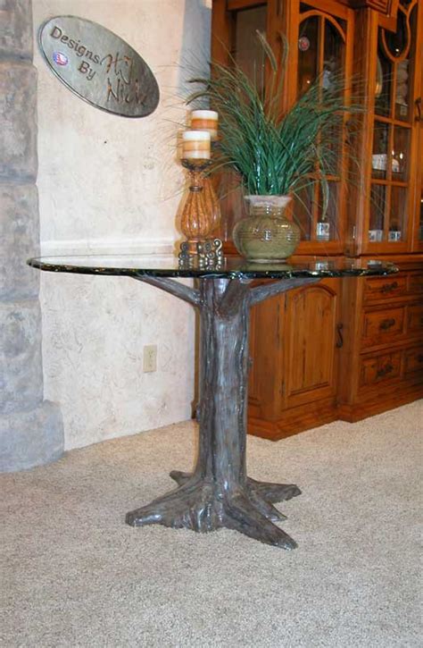 Glass Table Tree Table Pine Tree Table Wrought Iron Table Fine