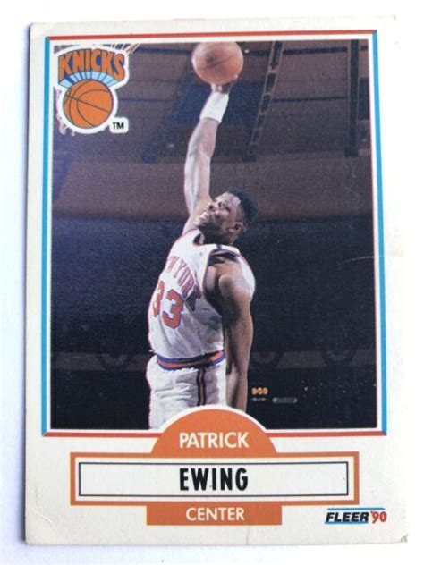 1990 Fleer 125 Patrick Ewing New York Knicks Nba Basketball Card Ebay