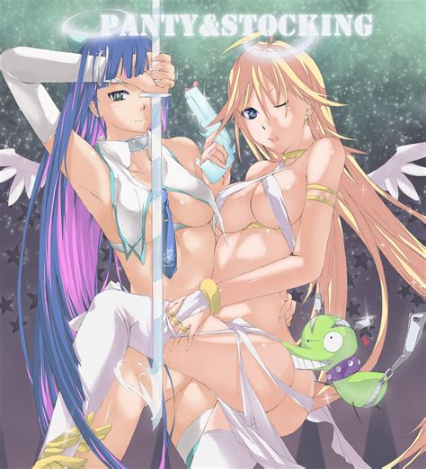 Stocking Panty And Chuck Panty And Stocking With Garterbelt Drawn By