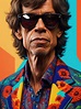 Premium Free ai Images | mick jagger wearing brightly patterned jacket ...