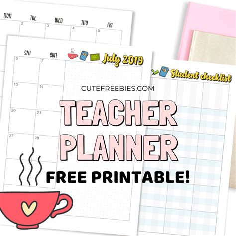 Y'all, these free homeschool planner printables are the ultimate resource for busy moms. Teacher Planner For 2019-2020 - Free Printable! - Cute ...
