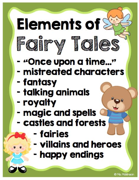 Elements Of Fairy Tales Chart