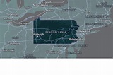 Pennsylvania (PA) Map | State, Outline, County, Cities, Towns