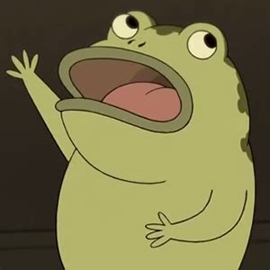 Gregory's pet frog is a character who appears in over the garden wall. this meme is dead and i don't care | Tumblr