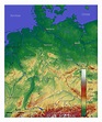 Detailed physical map of Germany | Germany | Europe | Mapsland | Maps ...